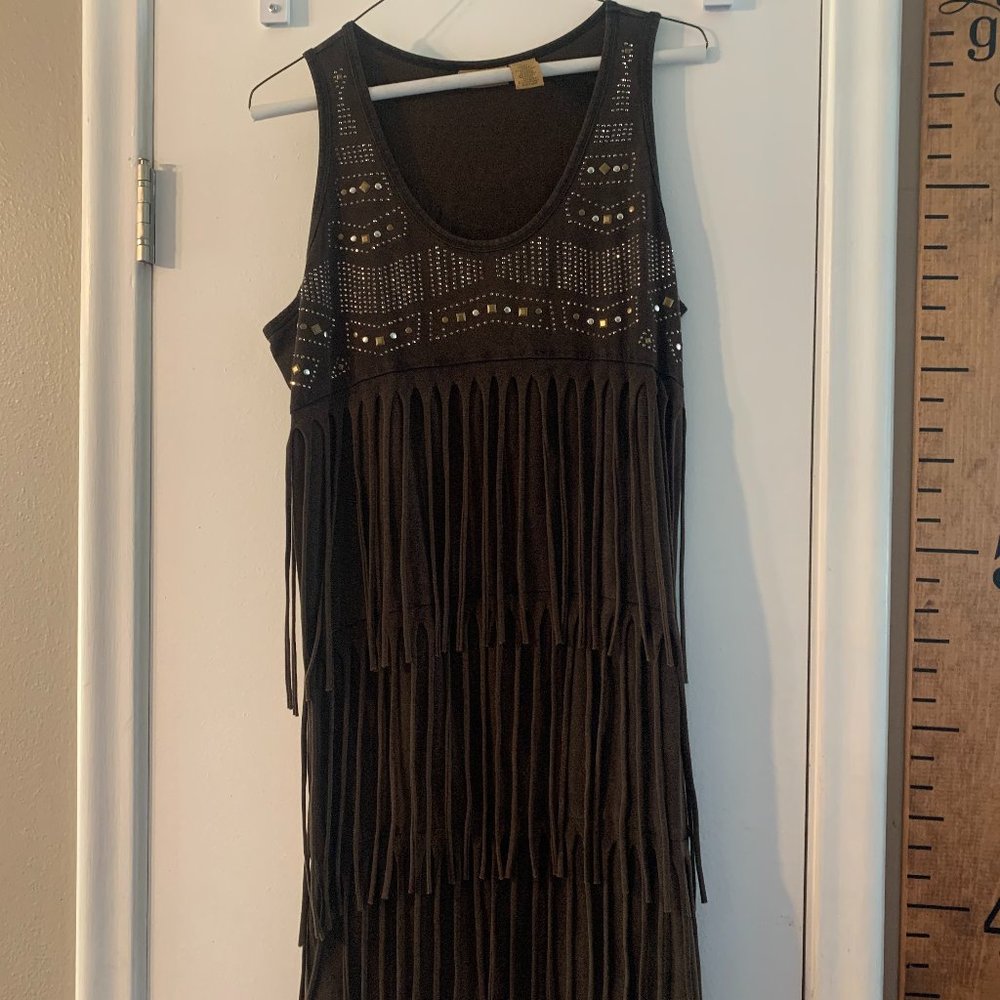 Western Inspired Fringe Dress